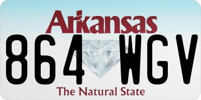 AR license plate 864WGV