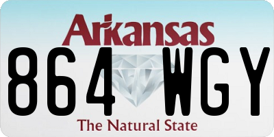 AR license plate 864WGY