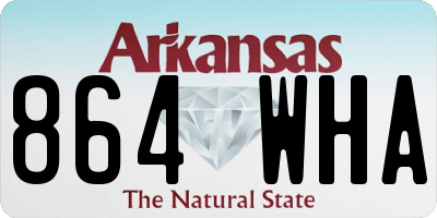 AR license plate 864WHA