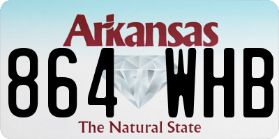AR license plate 864WHB