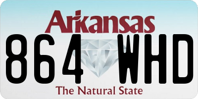 AR license plate 864WHD