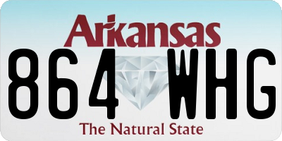 AR license plate 864WHG