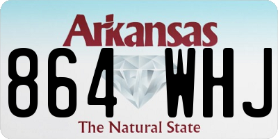 AR license plate 864WHJ