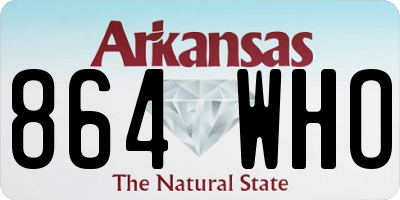 AR license plate 864WHO