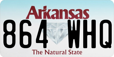 AR license plate 864WHQ