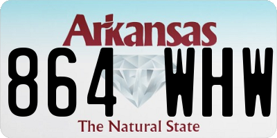 AR license plate 864WHW