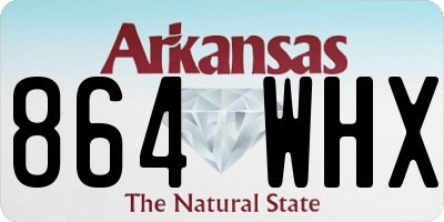 AR license plate 864WHX