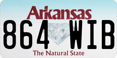 AR license plate 864WIB