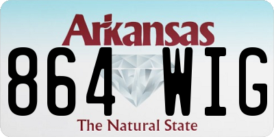 AR license plate 864WIG