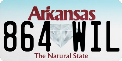 AR license plate 864WIL