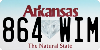 AR license plate 864WIM