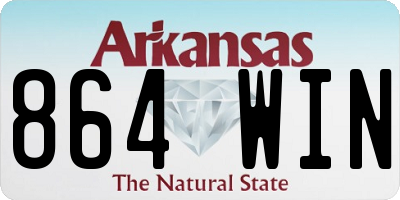 AR license plate 864WIN