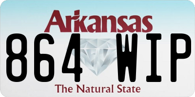 AR license plate 864WIP