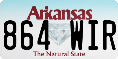 AR license plate 864WIR