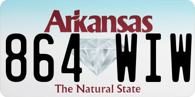 AR license plate 864WIW