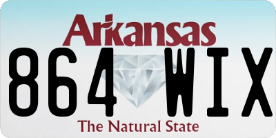 AR license plate 864WIX