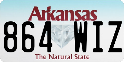 AR license plate 864WIZ