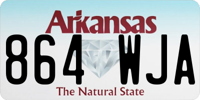 AR license plate 864WJA