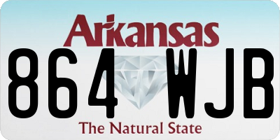 AR license plate 864WJB