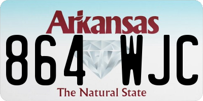 AR license plate 864WJC
