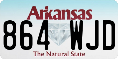 AR license plate 864WJD
