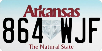 AR license plate 864WJF