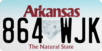AR license plate 864WJK
