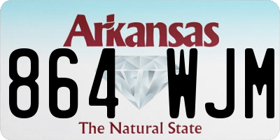 AR license plate 864WJM
