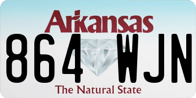 AR license plate 864WJN