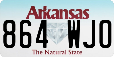 AR license plate 864WJO