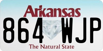 AR license plate 864WJP