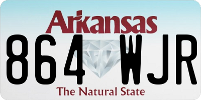 AR license plate 864WJR