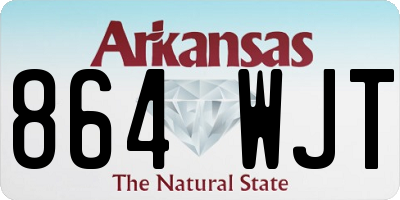 AR license plate 864WJT