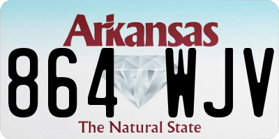 AR license plate 864WJV
