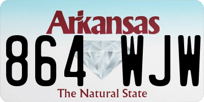 AR license plate 864WJW