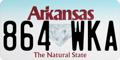 AR license plate 864WKA
