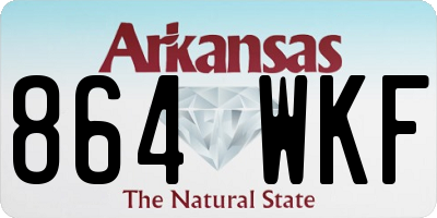AR license plate 864WKF