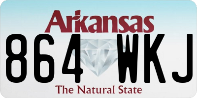 AR license plate 864WKJ