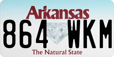 AR license plate 864WKM