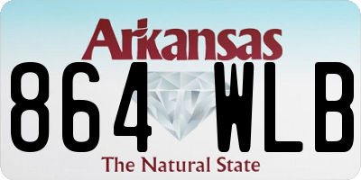 AR license plate 864WLB