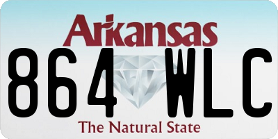 AR license plate 864WLC