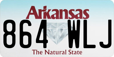 AR license plate 864WLJ