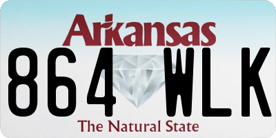 AR license plate 864WLK