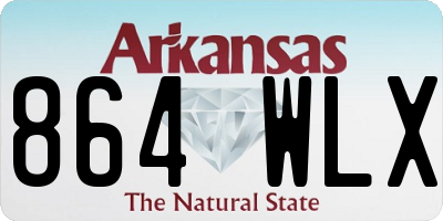 AR license plate 864WLX
