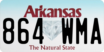 AR license plate 864WMA