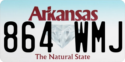 AR license plate 864WMJ