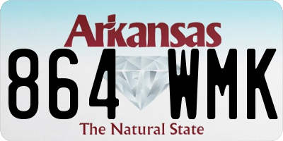 AR license plate 864WMK