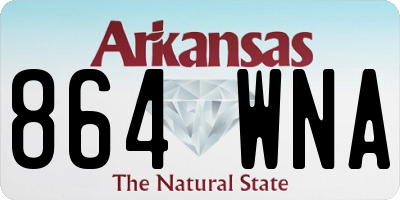 AR license plate 864WNA