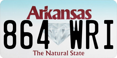 AR license plate 864WRI