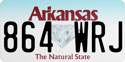 AR license plate 864WRJ